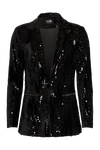 Wallis Black Velvet Sequin Blazer Jacket thumbnail 5