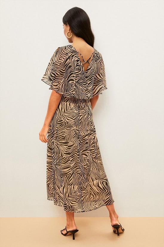 Wallis Mono Zebra Angel Sleeve Dress 3