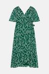 Wallis Curve Green Sprig Angel Sleeve Dress thumbnail 5