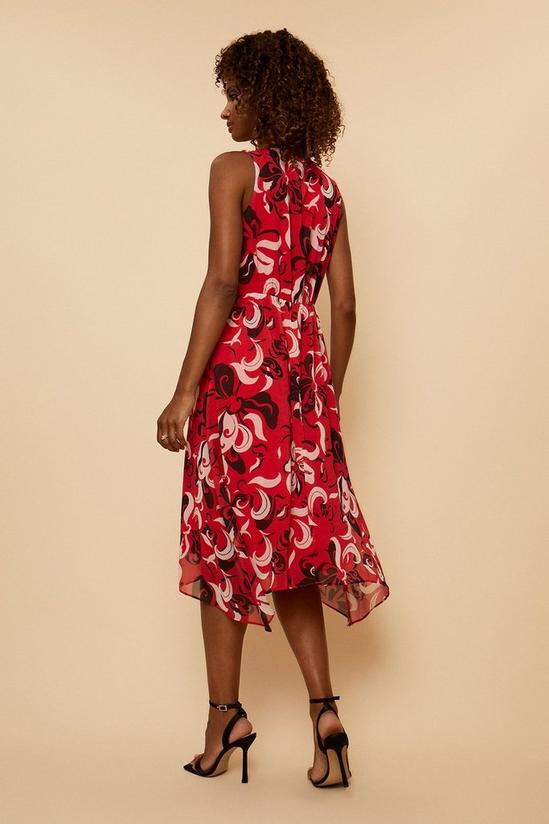 Wallis Red Graphic Fit And Flare Dress 3