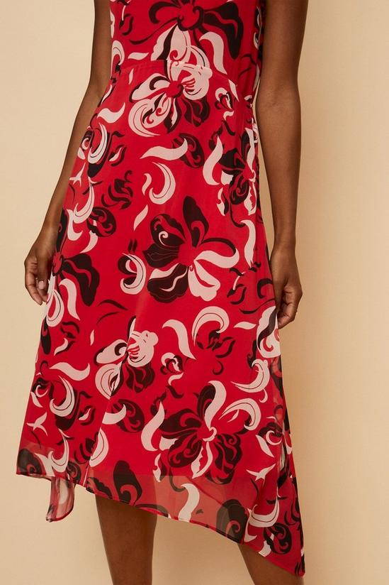 Wallis Red Graphic Fit And Flare Dress 6
