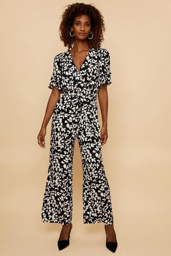 Wallis Abstract Printed Front Belted Jumpsuit 2