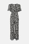 Wallis Abstract Printed Front Belted Jumpsuit thumbnail 5