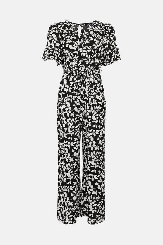 Wallis Abstract Printed Front Belted Jumpsuit 5