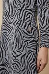 Wallis Grey Zebra Jersey Jacquard Midi Dress thumbnail 4