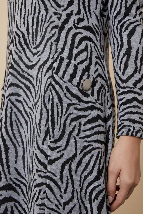 Wallis Grey Zebra Jersey Jacquard Midi Dress 4
