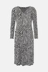 Wallis Grey Zebra Jersey Jacquard Midi Dress thumbnail 5
