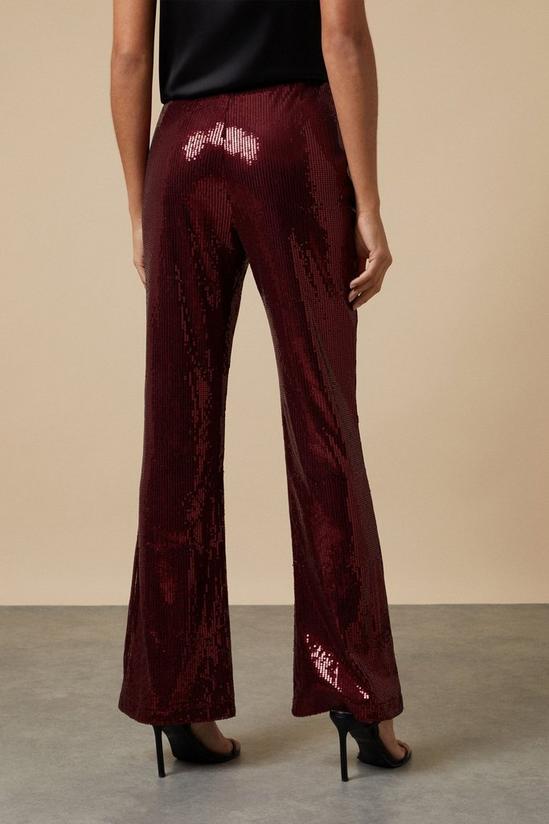 Wallis Red Sequin Bootcut Trousers 3