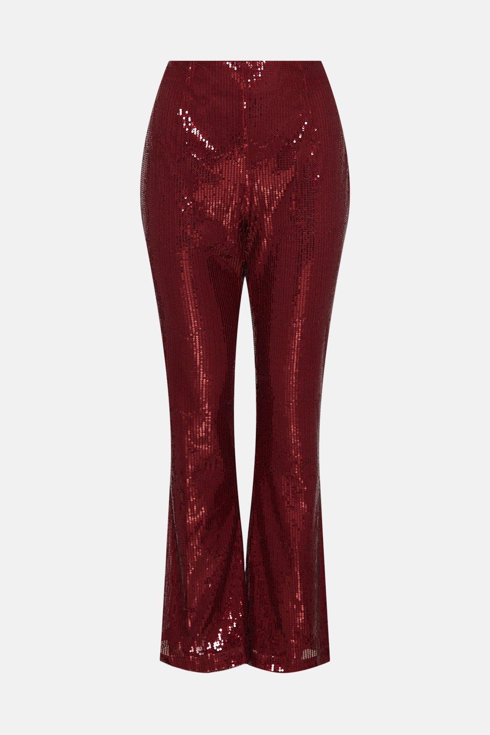 Sparkly red hot sale pants