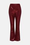 Wallis Red Sequin Bootcut Trousers thumbnail 5