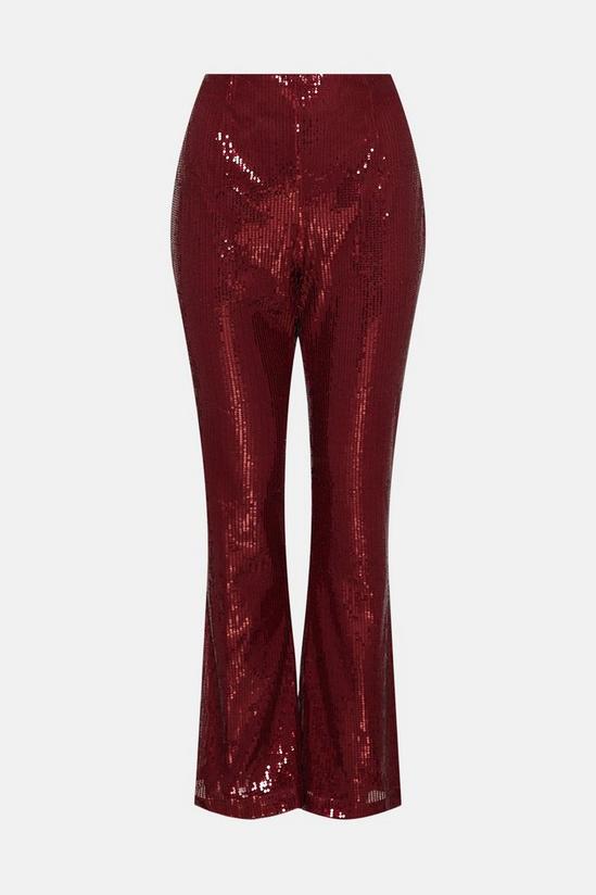 Wallis Red Sequin Bootcut Trousers 5