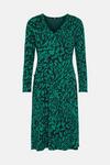 Wallis Green Animal Jersey Jacquard Midi Dress thumbnail 5