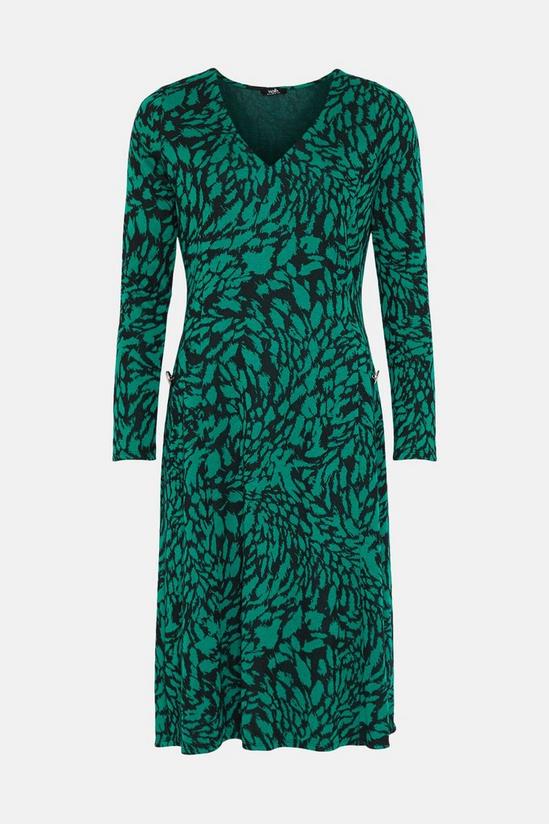 Wallis Green Animal Jersey Jacquard Midi Dress 5