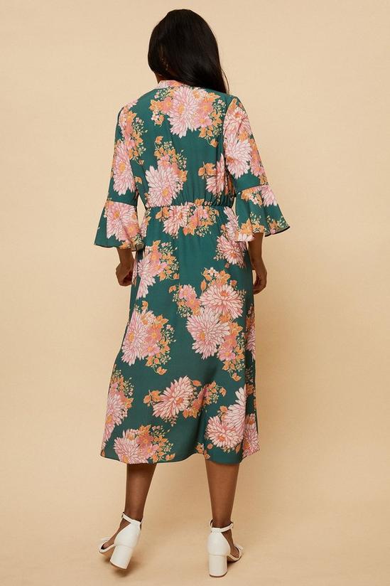 Wallis Petite Printed Midi Shirt Dress 3