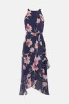 Wallis Tall Navy Floral Layered Fit & Flare Dress thumbnail 5