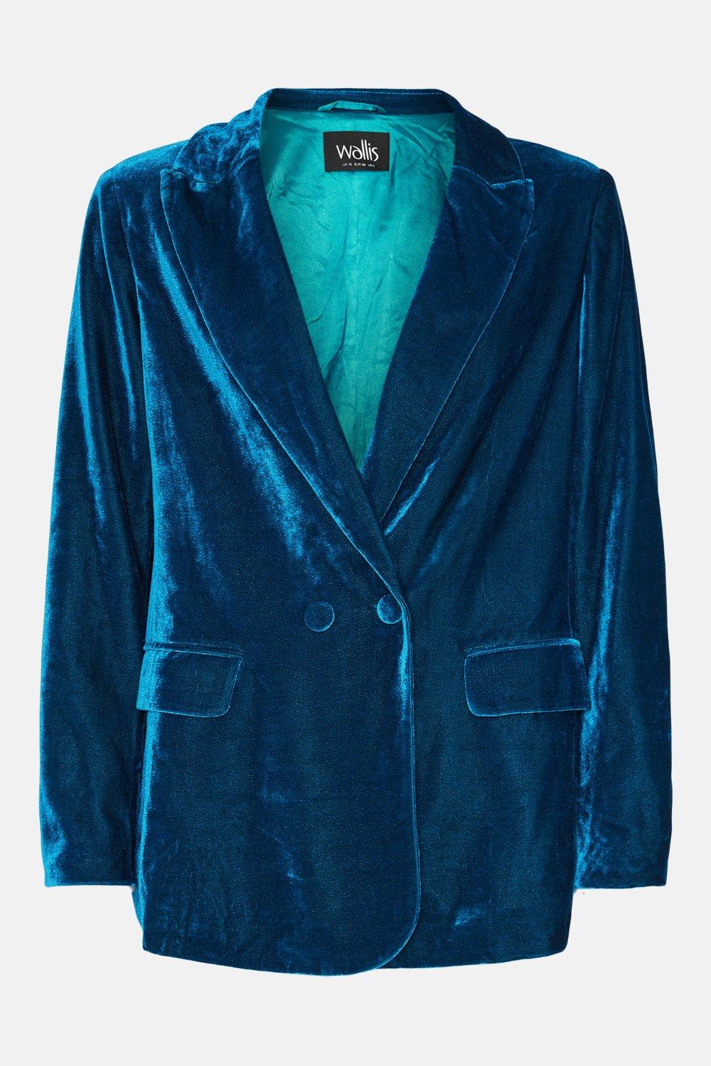 James Velvet Blazer Plus Size- Teal – Riche Hippie