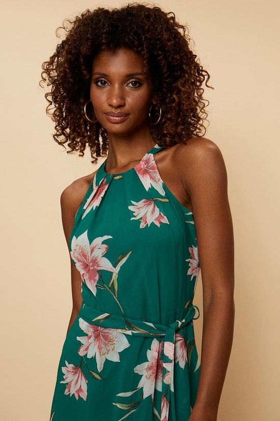 Wallis Green Floral Layered Fit & Flare Dress 4