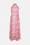 Wallis Pink Floral Ruffle Halter Maxi Dress thumbnail 5