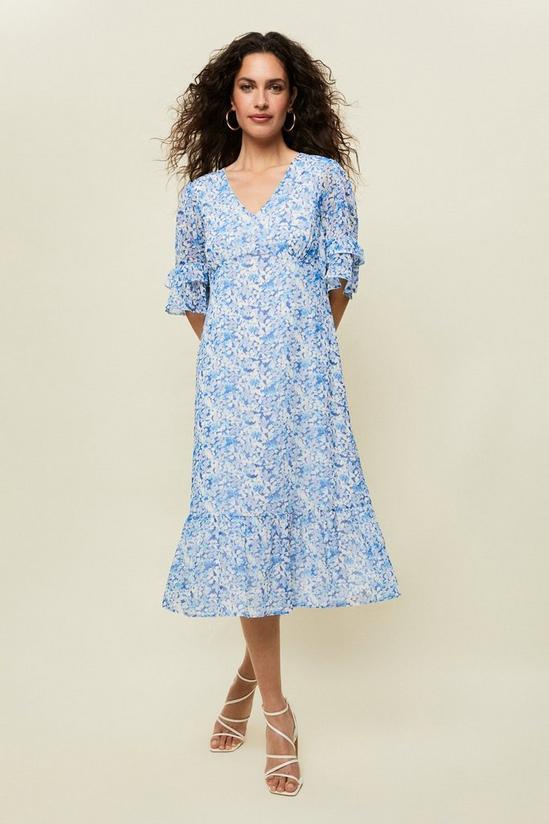 Wallis Petite Blue Floral Tea Dress 1
