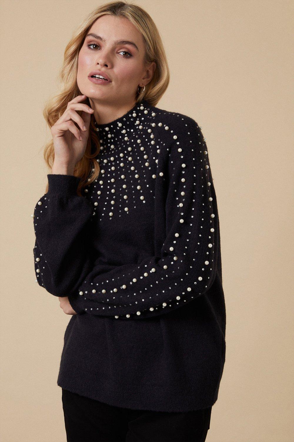 Wallis black polo neck jumper hotsell
