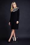 Wallis Pearl Necklace Black High Neck Knitted Dress thumbnail 1