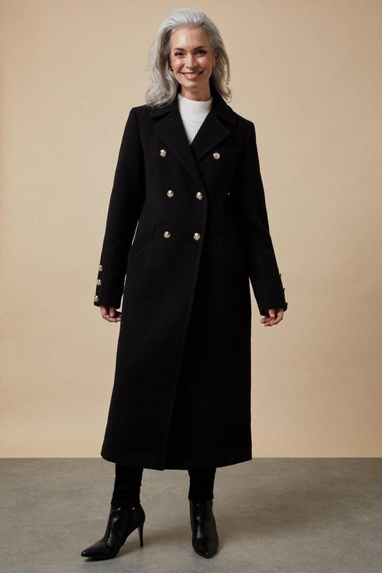 Wallis Tall Double Breasted Faux Wool Coat 1
