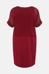 Wallis Curve Sequin Trim Sleeve Overlayer Dress thumbnail 5
