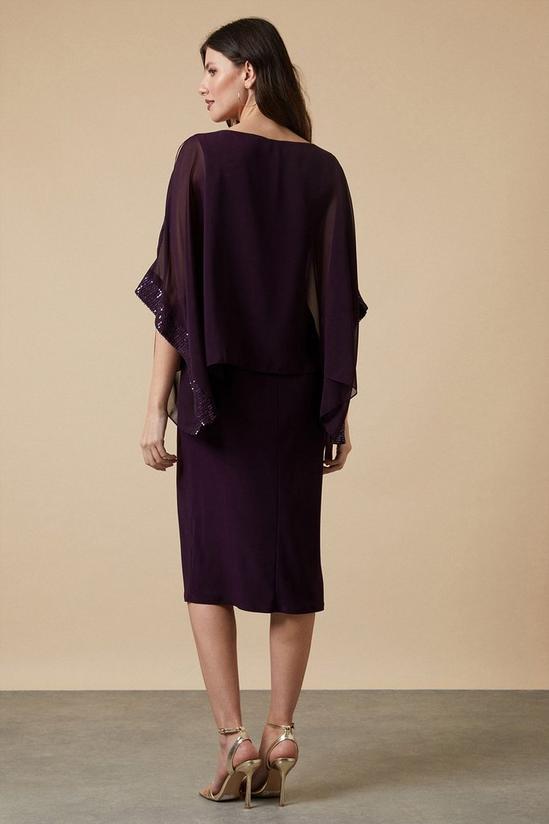 Wallis Tall Sequin Cold Shoulder Overlayer Dress 3