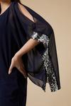 Wallis Tall Sequin Cold Shoulder Overlayer Dress thumbnail 4