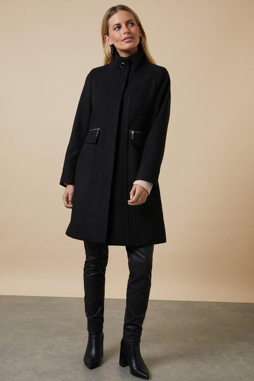 Wallis petite store black coat