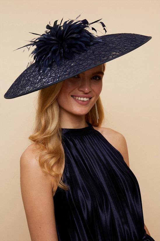 Wallis Navy Sequin And Feather Hatinator 1