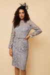 Wallis Buttoned Lace Belted Dress thumbnail 1