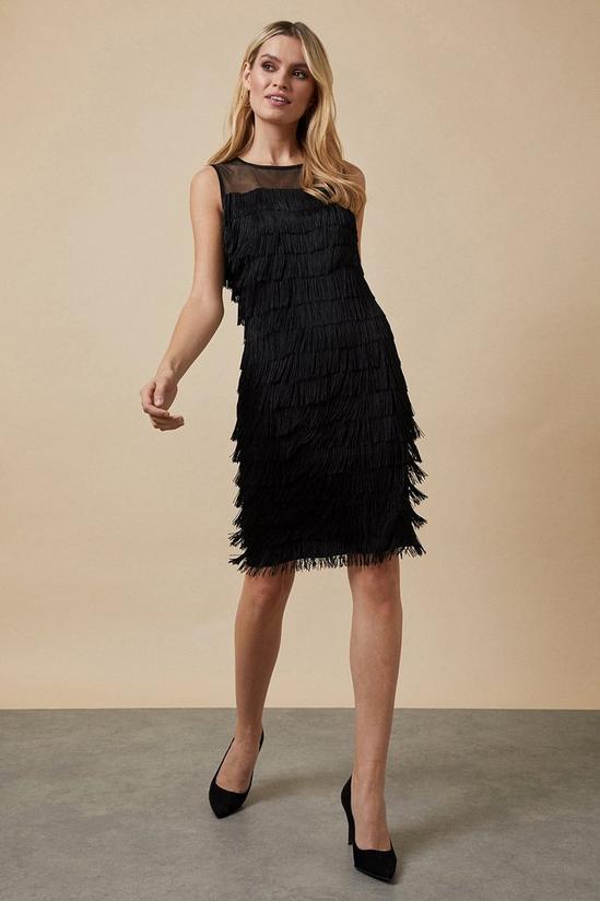 Wallis Black Tassle Dress 1