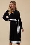 Wallis Petite Tipped Belted Knitted Dress thumbnail 2
