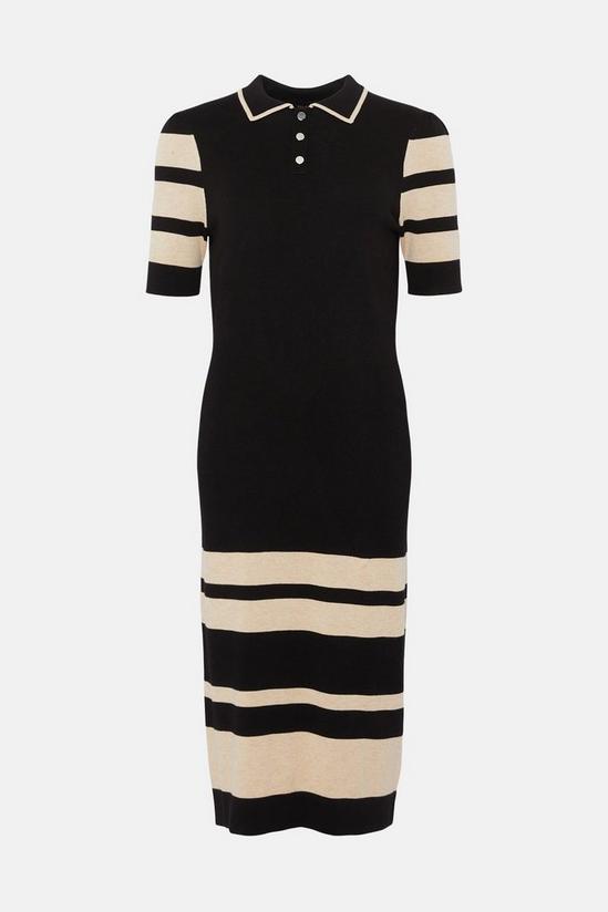 Wallis Striped Collar Knitted Dress 5