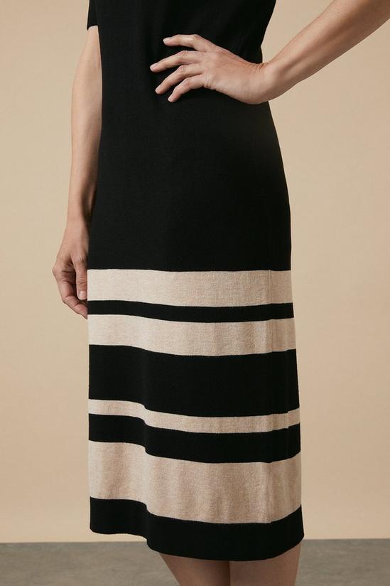 Wallis Striped Collar Knitted Dress 6