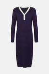 Wallis Tipped Button V Neck Knitted Dress thumbnail 5