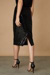 Wallis Black Sequin Midi Skirt thumbnail 3