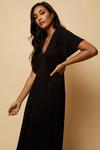 Wallis Petite Black Jersey Angel Sleeve Midi Dress thumbnail 2