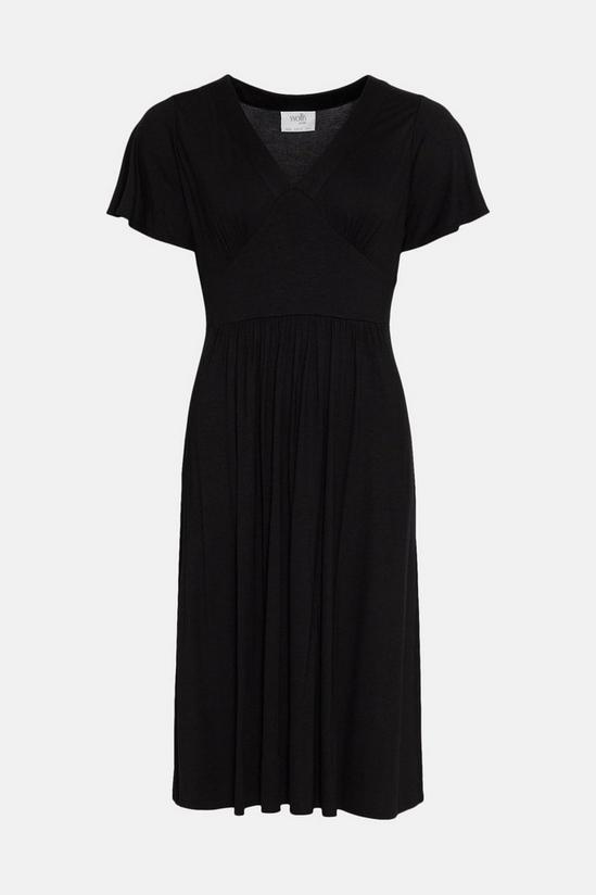 Wallis Petite Black Jersey Angel Sleeve Midi Dress 5