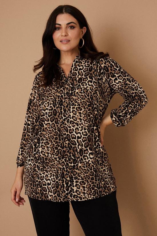 Wallis Curve Leopard Jersey Shirt 1