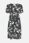 Wallis Petite Black Sketch Floral Woven Midi Dress thumbnail 5