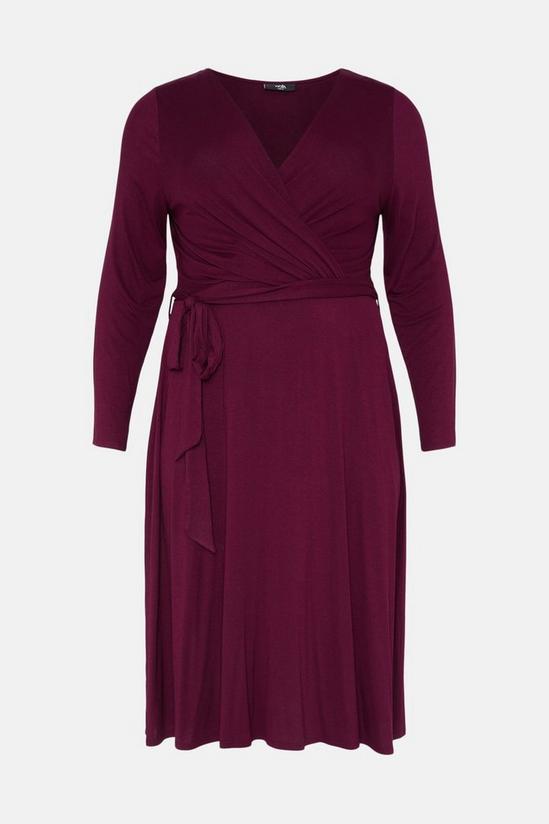 Wallis Curve Berry Wrap Jersey Dress 5