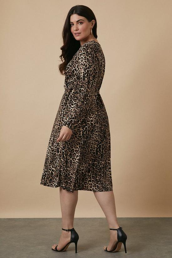 Wallis Curve Leopard Wrap Jersey Dress 3
