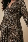 Wallis Curve Leopard Wrap Jersey Dress thumbnail 4