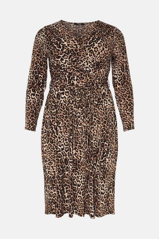 Wallis Curve Leopard Wrap Jersey Dress 5