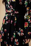 Wallis Curve Black Floral Wrap Jersey Dress thumbnail 6