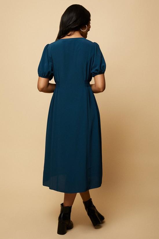 Wallis Petite Teal Woven Midi Dress 3