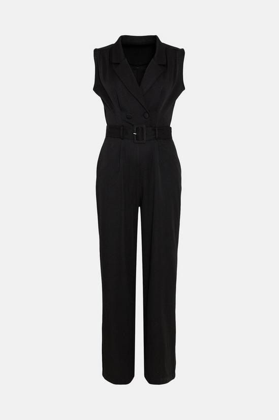 Wallis Black Sleeveless Blazer Belted Jumpsuit 5