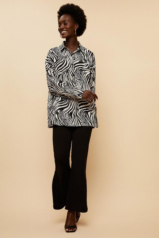 Wallis Zebra Over-Sized Longline Shirt 2